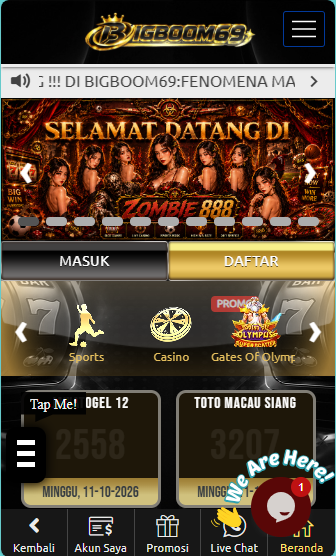 Contoh desain Website Casino / Live Game